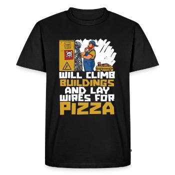 Electrician Electrical Engineer Electronics Technician - Men's Premium Organic T-Shirt - black - Front - Nico (187cm)