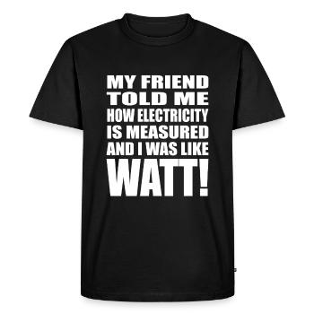 Electrician Electrical Engineer Electronics Technician - Men's Premium Organic T-Shirt - black - Front - Nico (187cm)