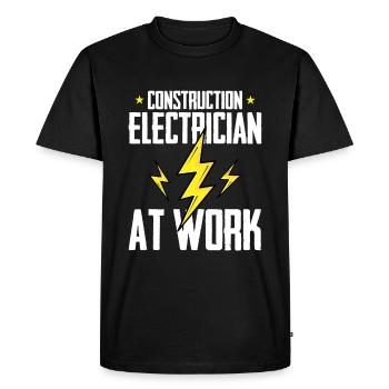 Electrician Electrical Engineer Electronics Technician - Men's Premium Organic T-Shirt - black - Front - Nico (187cm)