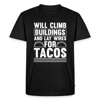 Electrician Electrical Engineer Electronics Technician - Men's Premium Organic T-Shirt - black - Front - Nico (187cm)
