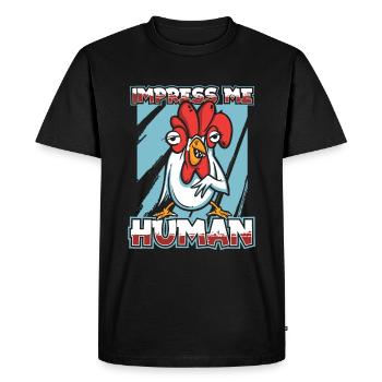 Chicken Farm Farmer Farmer Chicken Farmer - Men's Premium Organic T-Shirt - black - Front - Nico (187cm)