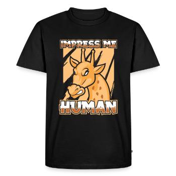 Girafe Afrique Savannah Safari - T-shirt Premium bio Homme - noir - Devant - Nico (187cm)