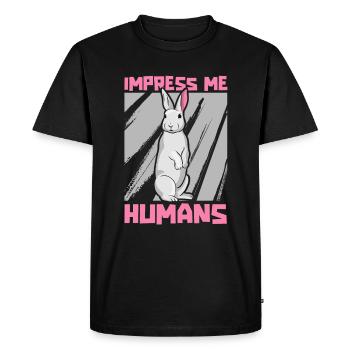 Lapin Karnickel Rammler - T-shirt Premium bio Homme - noir - Devant - Nico (187cm)