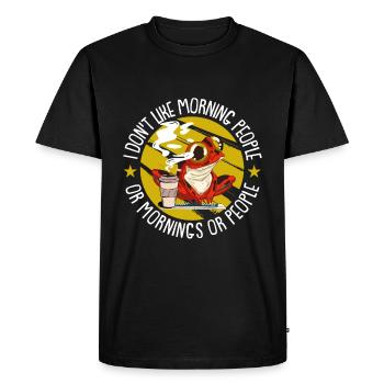Grenouille Grenouille Amphibien - T-shirt Premium bio Homme - noir - Devant - Nico (187cm)