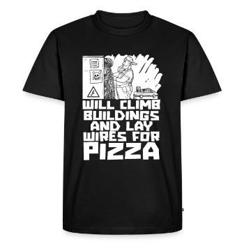 Electrician Electrical Engineer Electronics Technician - Men's Premium Organic T-Shirt - black - Front - Nico (187cm)