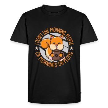 Squirrel - Men's Premium Organic T-Shirt - black - Front - Nico (187cm)