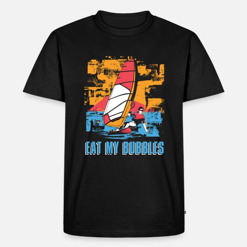 Windsurfing Windsurfen - Männer Premium Bio T-Shirt - Schwarz