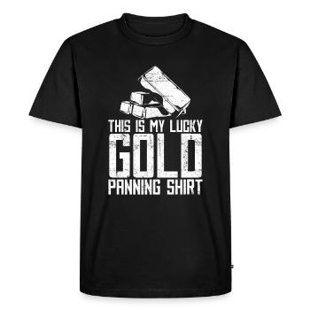 Gold Mining Gold Mine - Men's Premium Organic T-Shirt - black - Front - Nico (187cm)