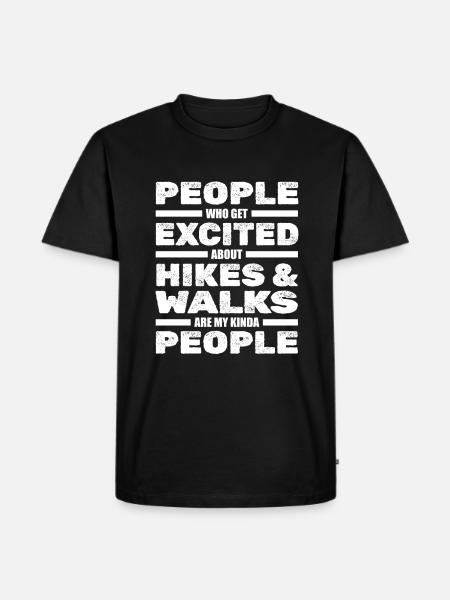 Hiking Trekking Hikers - Men's Premium Organic T-Shirt - black