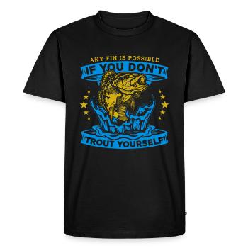 Pêcheur Pêcheur Pêcheurs Pêche - T-shirt Premium bio Homme - noir - Devant - Nico (187cm)