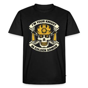 Gold Mining Gold Mine - Men's Premium Organic T-Shirt - black - Front - Nico (187cm)