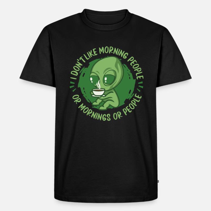 Alien Außerirdischer - Männer Premium Bio T-Shirt - Schwarz
