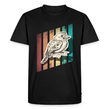 Birdwatcher Ornithology Birder Kookaburra - Men's Premium Organic T-Shirt - black - Front - Nico (187cm)