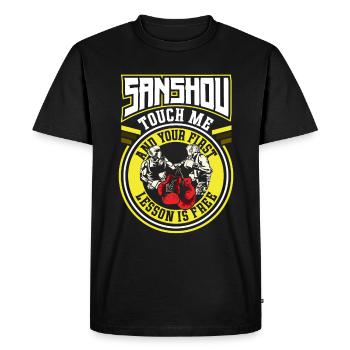 Arts martiaux chinois Boxe chinoise Sanshou Sanda - T-shirt Premium bio Homme - noir - Devant - Nico (187cm)