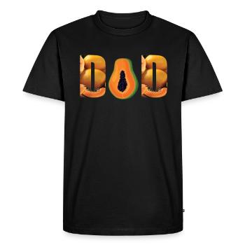 Papaye Papa - T-shirt Premium bio Homme - noir - Devant - Nico (187cm)