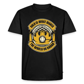 Gold Mining Gold Mine - Men's Premium Organic T-Shirt - black - Front - Nico (187cm)