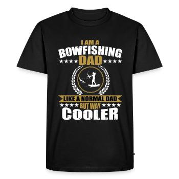 Bow fishing dad - Men's Premium Organic T-Shirt - black - Front - Nico (187cm)