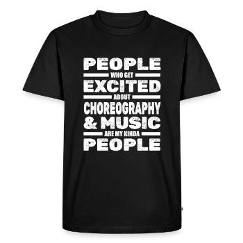 Danse dansante - T-shirt Premium bio Homme - noir - Devant - Nico (187cm)