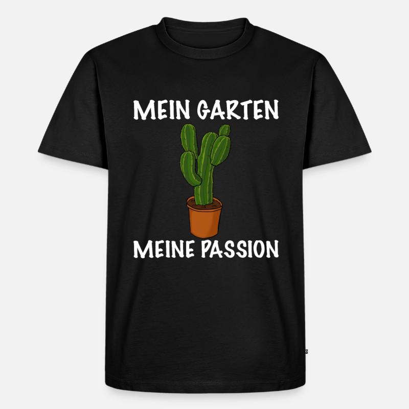 Gärtner Passion - Männer Premium Bio T-Shirt - Schwarz