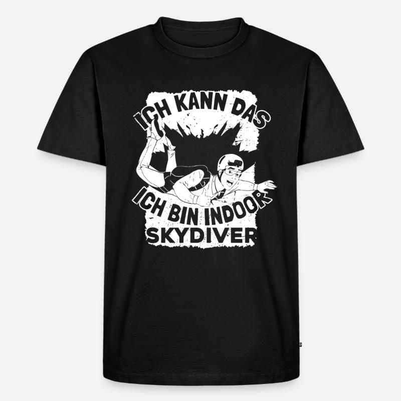 Indoor-Skydiving - Männer Premium Bio T-Shirt - Schwarz