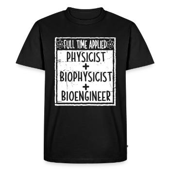 Physicien physicien - T-shirt Premium bio Homme - noir - Devant - Nico (187cm)