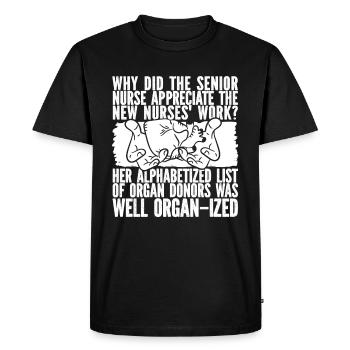 Infirmier - T-shirt Premium bio Homme - noir - Devant - Nico (187cm)