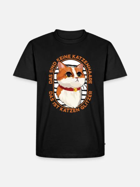 Katze Mietzekatze Hauskatze - Männer Premium Bio T-Shirt - Schwarz