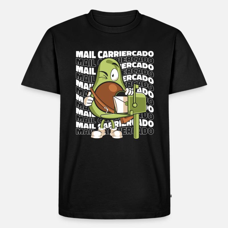 Postbote Brief Kurier Briefträger - Männer Premium Bio T-Shirt - Schwarz