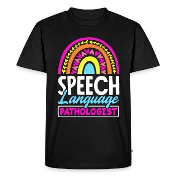 Speech Language Pathologist Speech Therapy - Men's Premium Organic T-Shirt - black - Front - Nico (187cm)