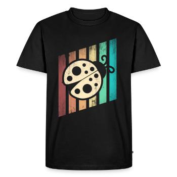 Coccinelle Entomologiste Coccinelles Entomologie Coccinelles Coccinelles - T-shirt Premium bio Homme - noir - Devant - Nico (187cm)