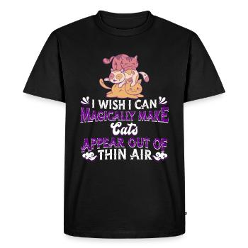 Location de chat Chat Domestique Cat - T-shirt Premium bio Homme - noir - Devant - Nico (187cm)