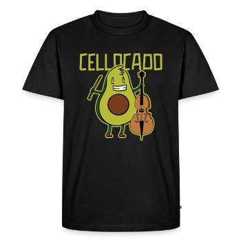 Violoncelle Violoncelliste Cellistin - T-shirt Premium bio Homme - noir - Devant - Nico (187cm)