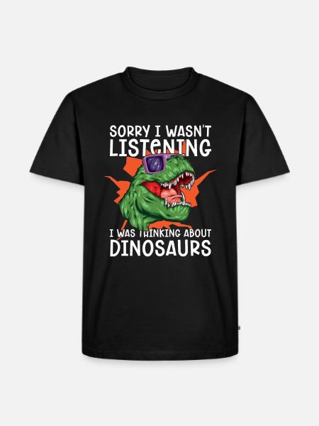 Dinosaur Dino Paleonthologist - Men's Premium Organic T-Shirt - black