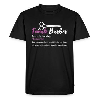 Coiffeur Coiffeur Coiffure Coiffure Coiffure Coiffure - T-shirt Premium bio Homme - noir - Devant - Nico (187cm)