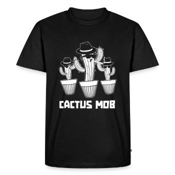 Cactus shrub Cacti prickly garden gardener - Men's Premium Organic T-Shirt - black - Front - Nico (187cm)