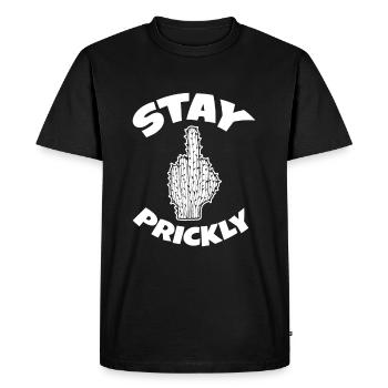 Cactus shrub Cacti prickly garden gardener - Men's Premium Organic T-Shirt - black - Front - Nico (187cm)