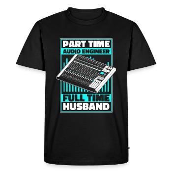 Ingénieur du son Tontechniker - T-shirt Premium bio Homme - noir - Devant - Nico (187cm)