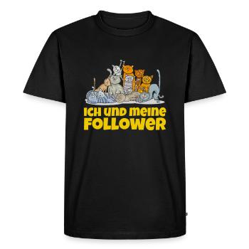 Location de chat Chat Domestique Cat - T-shirt Premium bio Homme - noir - Devant - Nico (187cm)