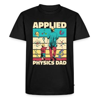 Physicien physicien - T-shirt Premium bio Homme - noir - Devant - Nico (187cm)
