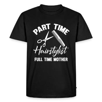 Coiffeur Coiffeur Coiffure Coiffure Coiffure Coiffure - T-shirt Premium bio Homme - noir - Devant - Nico (187cm)