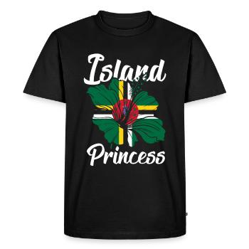 Dominique Dominique Dominique Flag Island Princesse - T-shirt Premium bio Homme - noir - Devant - Nico (187cm)