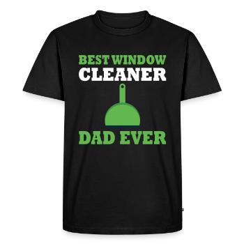Best Window Cleaner Papa - Men's Premium Organic T-Shirt - black - Front - Nico (187cm)