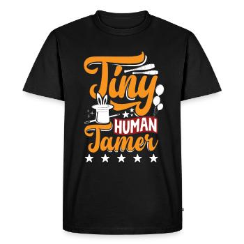 Circus Performer Tiny Human Tamer Funny - Men's Premium Organic T-Shirt - black - Front - Nico (187cm)