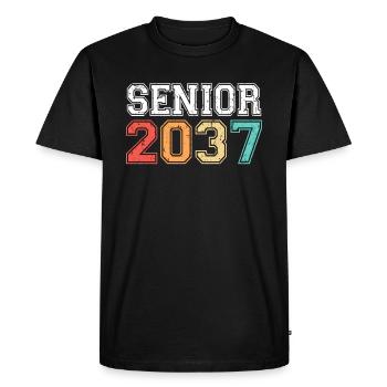 Senior 2037 Graduation Retro Vintage - Men's Premium Organic T-Shirt - black - Front - Nico (187cm)