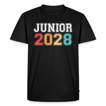 Junior 2028 Graduation Retro Vintage - Men's Premium Organic T-Shirt - black - Front - Nico (187cm)