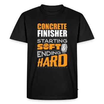 Concrete Finisher Concrete Mixer Tradesperson - Men's Premium Organic T-Shirt - black - Front - Nico (187cm)