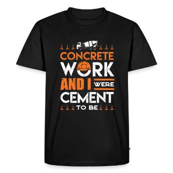 Finisseur de béton Bétonnière Travaux de béton - T-shirt Premium bio Homme - noir - Devant - Nico (187cm)