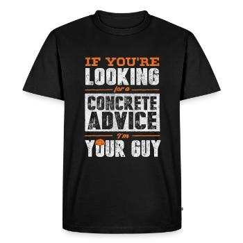Concrete Finisher Construction Worker Concrete - Men's Premium Organic T-Shirt - black - Front - Nico (187cm)