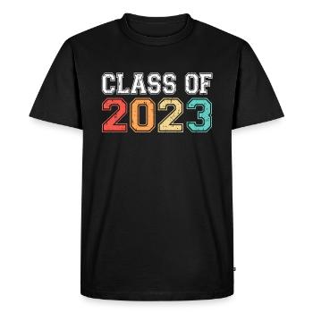 Classe de 2023 Graduation Rétro Vintage - T-shirt Premium bio Homme - noir - Devant - Nico (187cm)