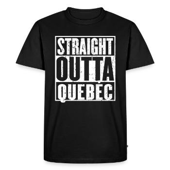 Straight Outta Quebéc Vintage - Men's Premium Organic T-Shirt - black - Front - Nico (187cm)